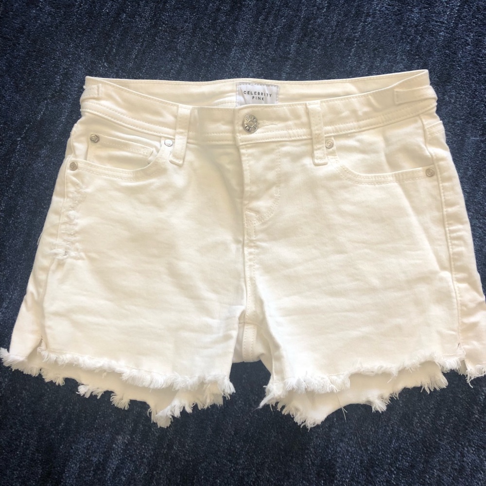 White denim shorts